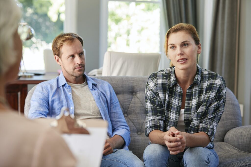 Young couple having marriage counselling