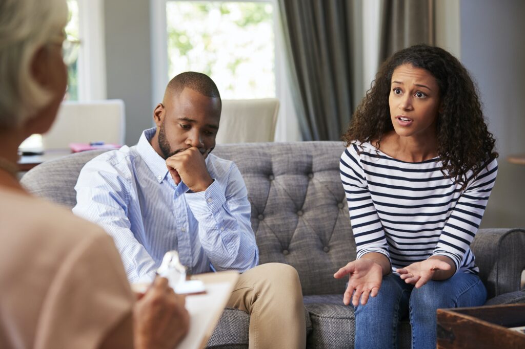 Young couple having marriage counselling